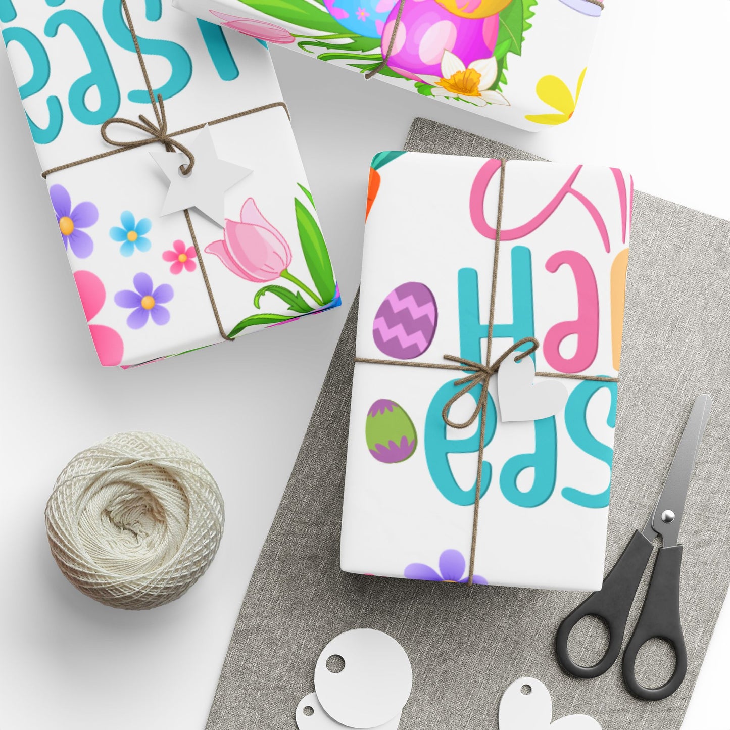 Happy Easter Bunny Wrapping Paper – Floral Spring Gift Wrap