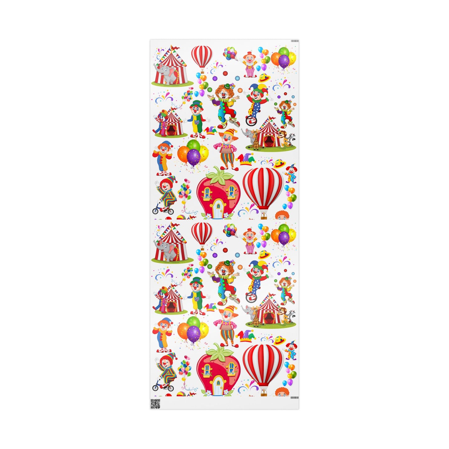 Clown Birthday Wrapping Paper Colorful Gift Wrap for Parties