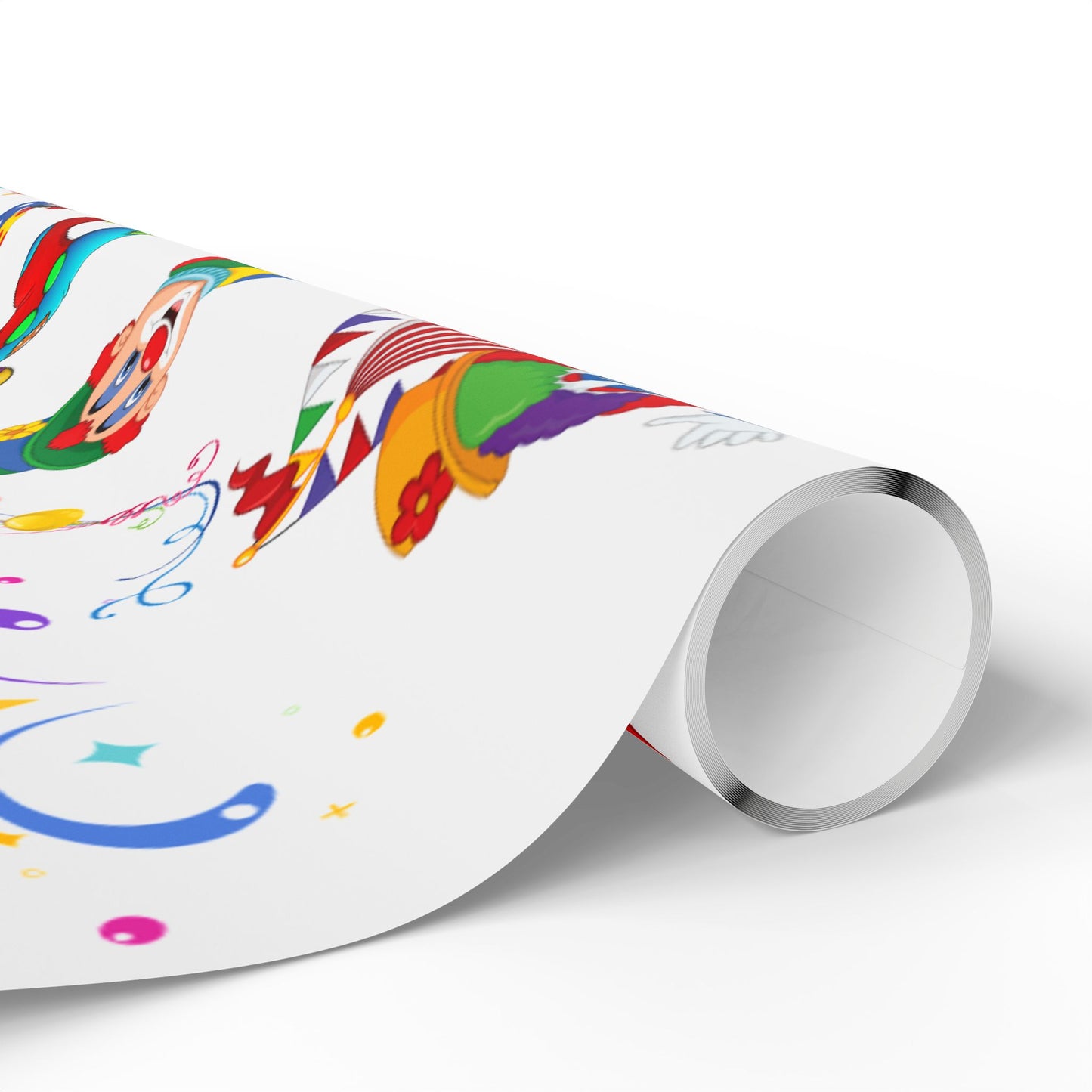 Clown Birthday Wrapping Paper Colorful Gift Wrap for Parties
