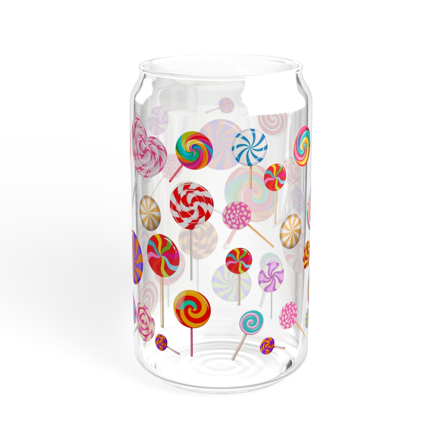 Candy Pop 16oz Colorful Sipper Glass Fun | Reusable | Party-Ready | Perfect for Kids and Celebrations