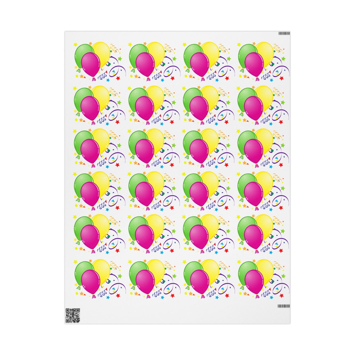 Colorful Balloons Wrapping Paper Party Gift Wrap Sheets