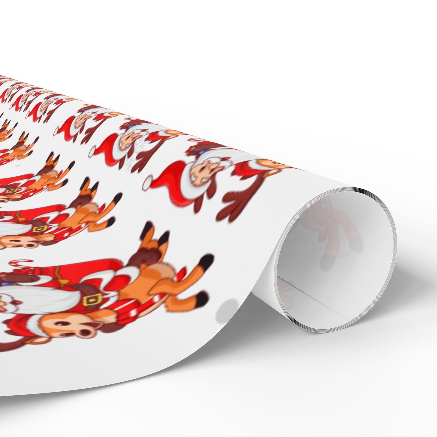 Santa & Reindeer Wrapping Paper Festive Christmas Gift Wrap Sheets