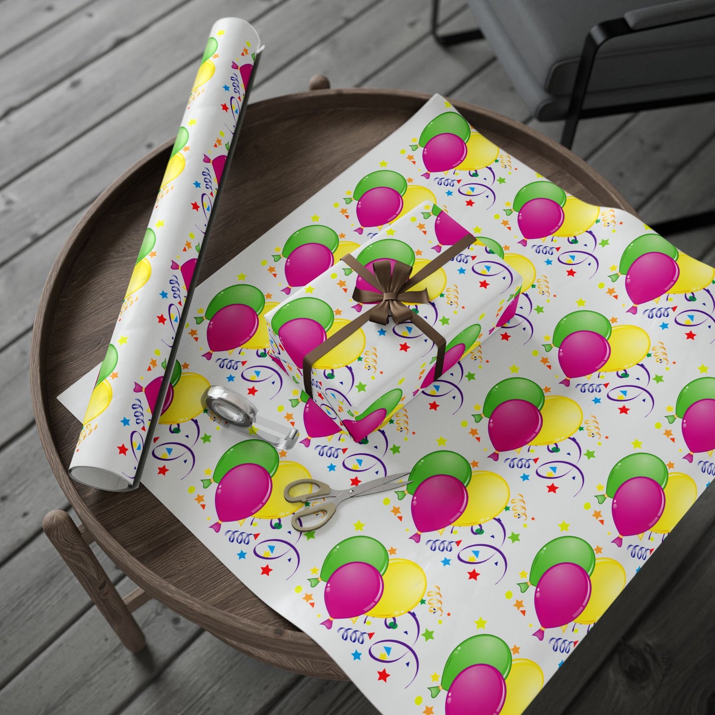 Colorful Balloons Wrapping Paper Party Gift Wrap Sheets
