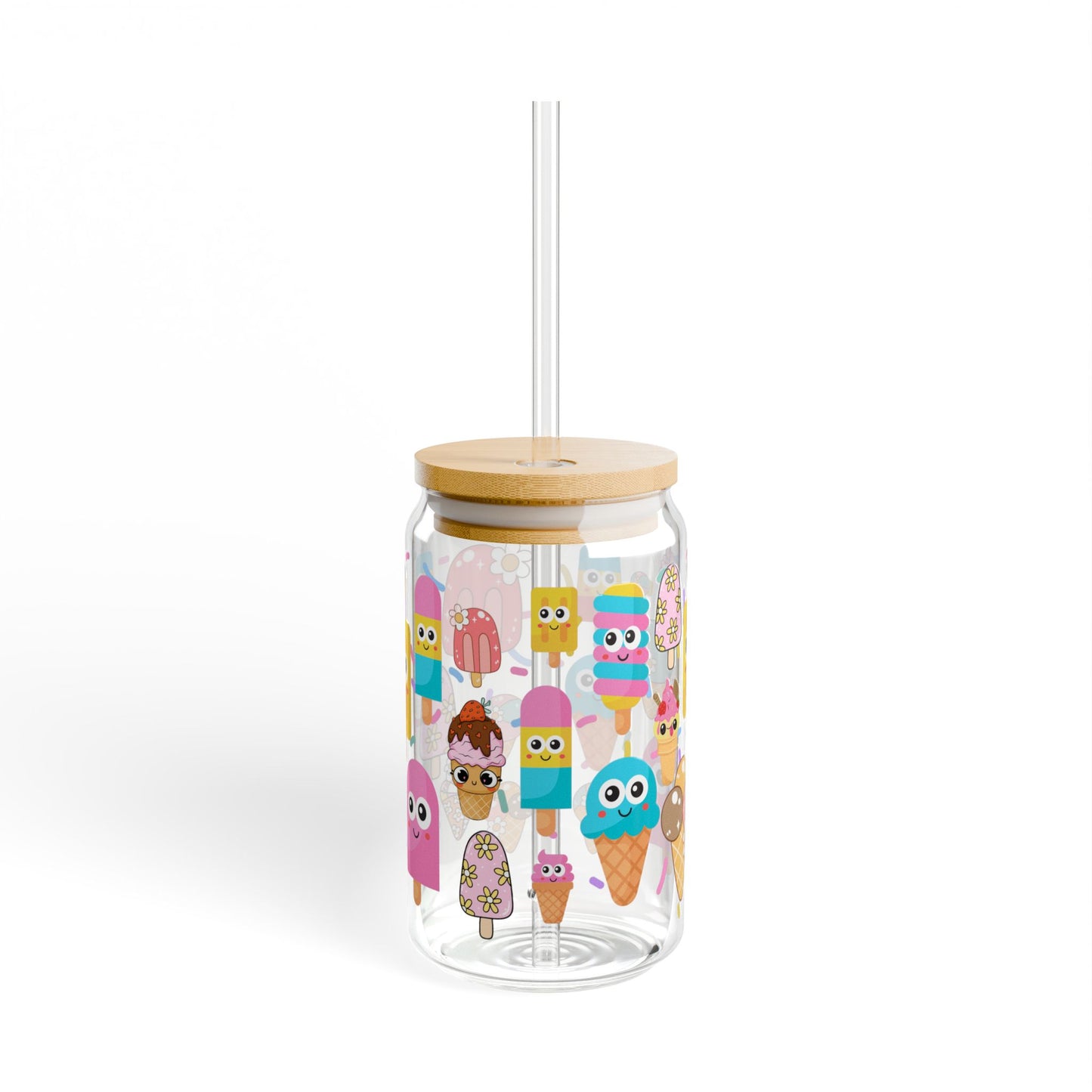 Sweet Sips 16oz Ice Cream Sipper Glass Playful | Reusable | Gift-Ready | Perfect for Summer Celebrations