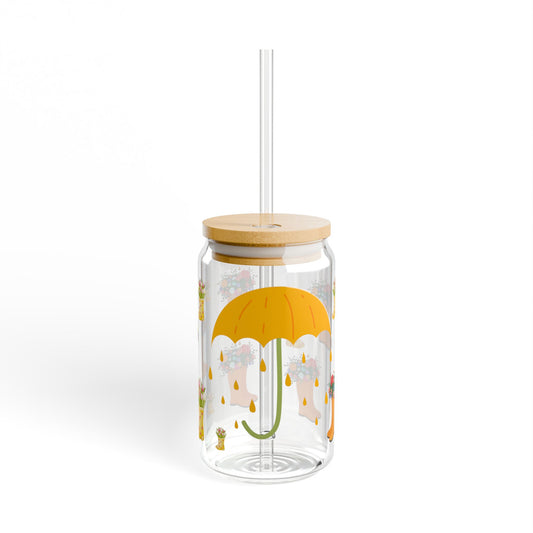 Whimsy Sip 16oz Whimsical Sipper Glass Charming | Reusable | Gift-Ready | Perfect for Garden and Party Lovers