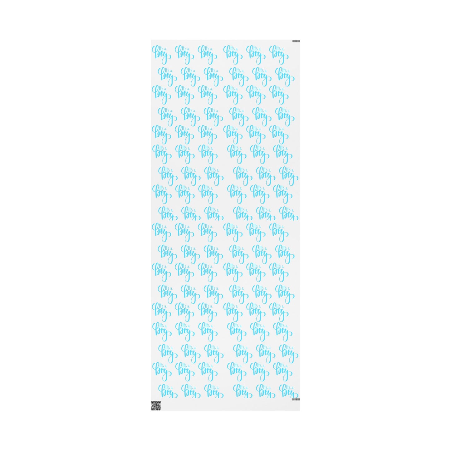 Elegant Blue Calligraphy Wrapping Paper Decorative Gift Wrap for Special Occasions