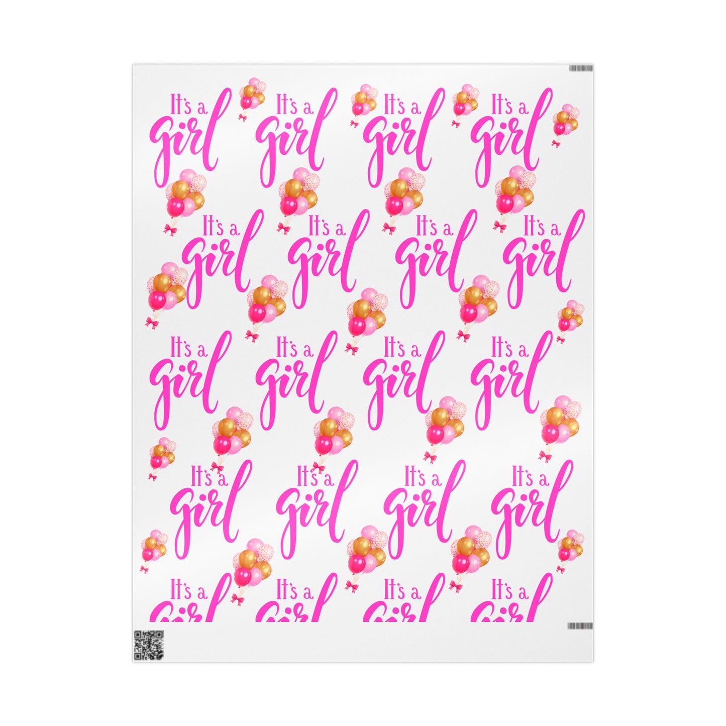 Baby Shower Wrapping Paper Floral Gift Wrap for Celebrations