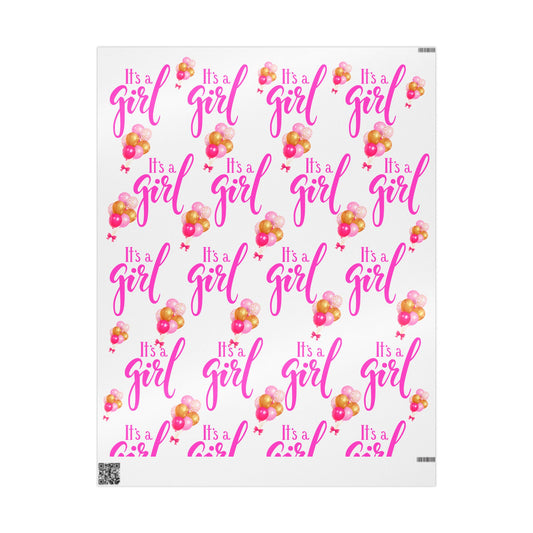 Baby Shower Wrapping Paper Floral Gift Wrap for Celebrations