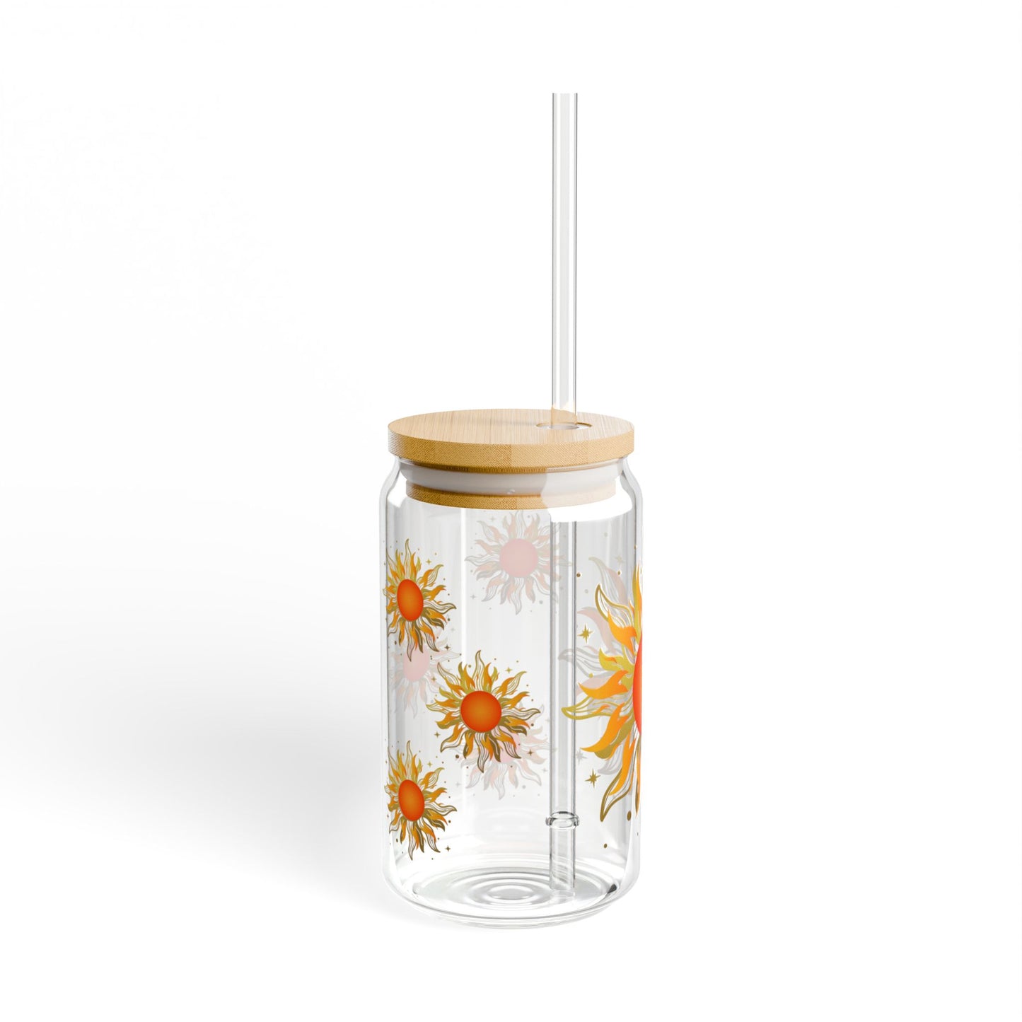 Sunshine Glow 16oz Summer Sipper Glass vibrant | Eco-Friendly | Reusable | Made for Sunny Days