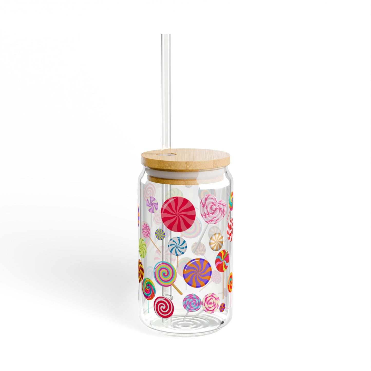 Candy Pop 16oz Colorful Sipper Glass Fun | Reusable | Party-Ready | Perfect for Kids and Celebrations