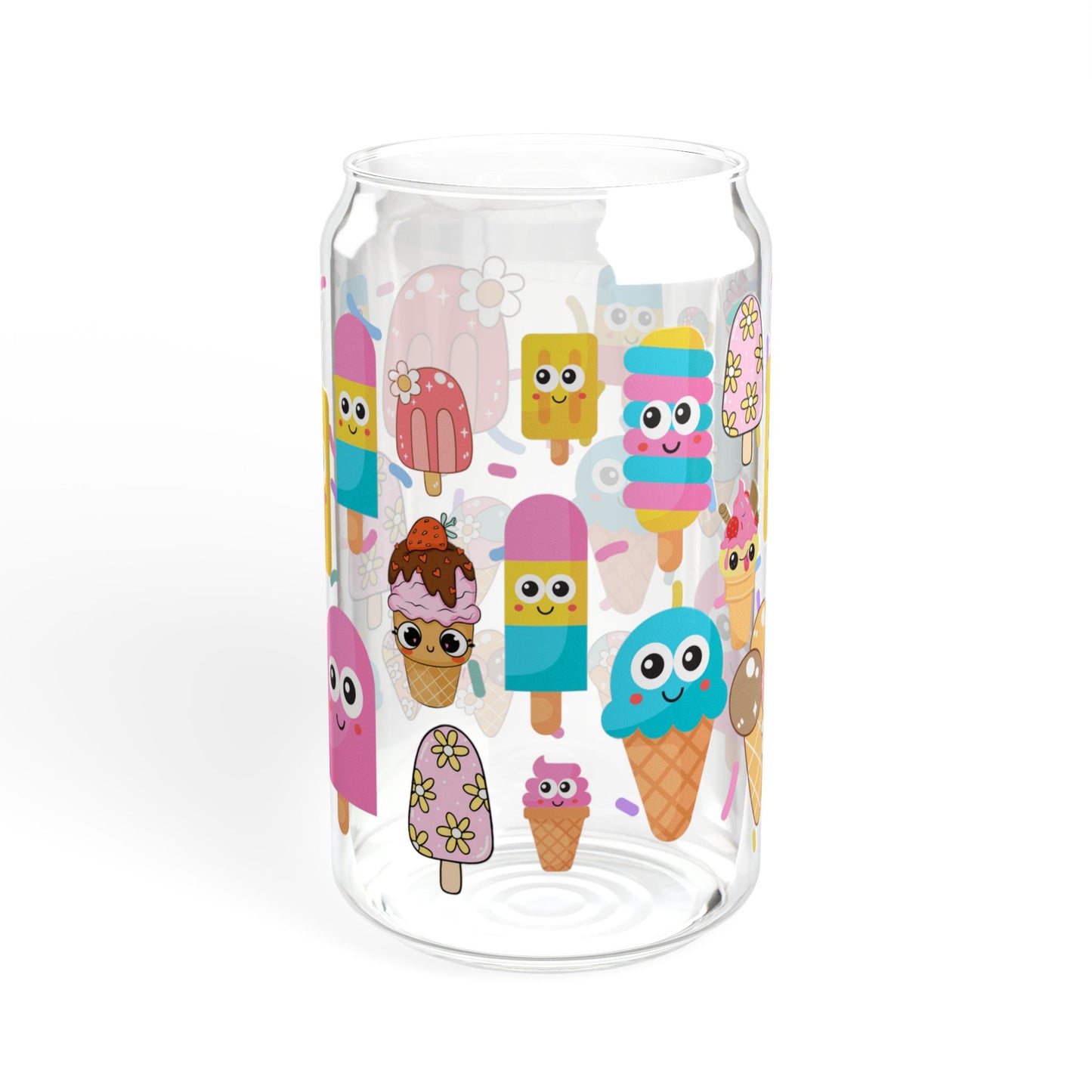 Sweet Sips 16oz Ice Cream Sipper Glass Playful | Reusable | Gift-Ready | Perfect for Summer Celebrations