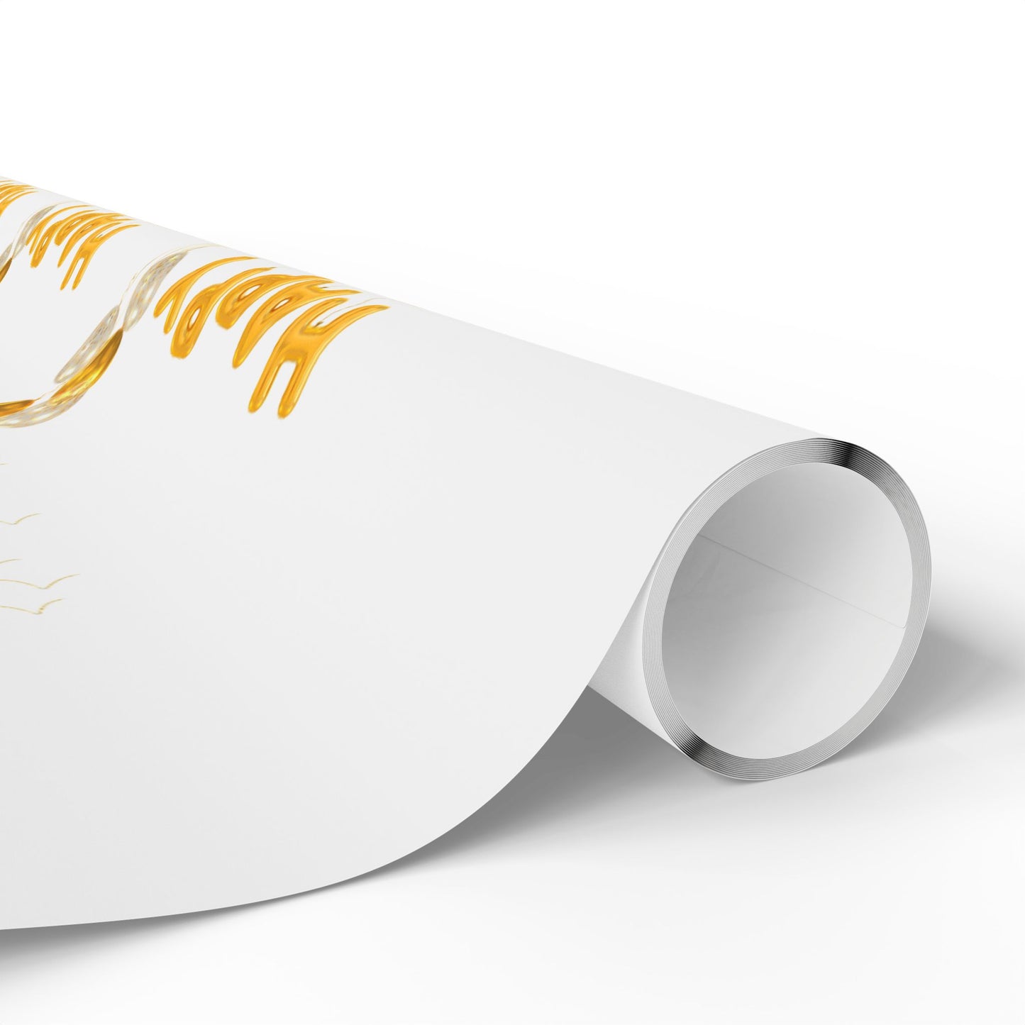 Gold Happy Birthday Wrapping Paper Elegant Gift Wrap for Celebrations