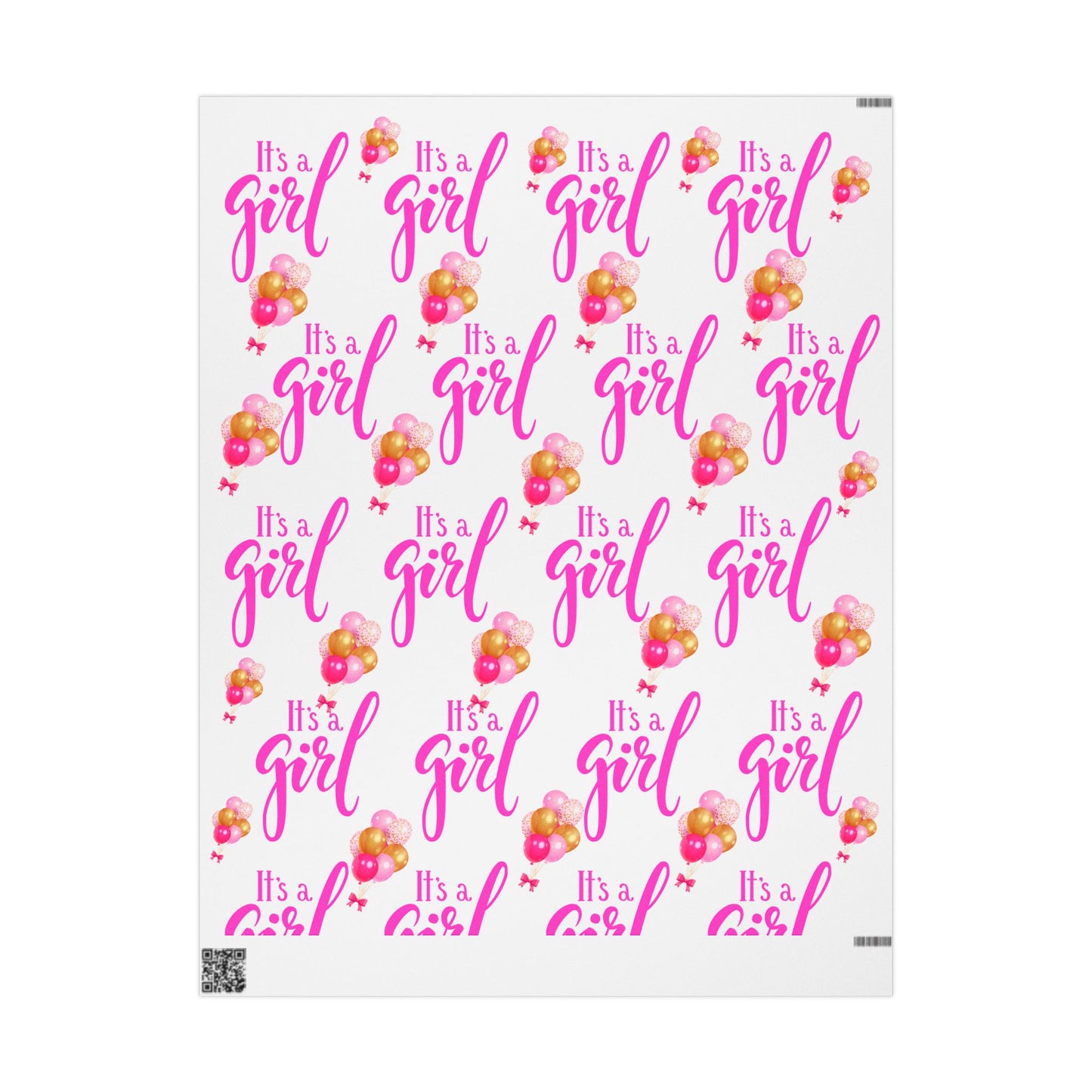 Baby Shower Wrapping Paper Floral Gift Wrap for Celebrations