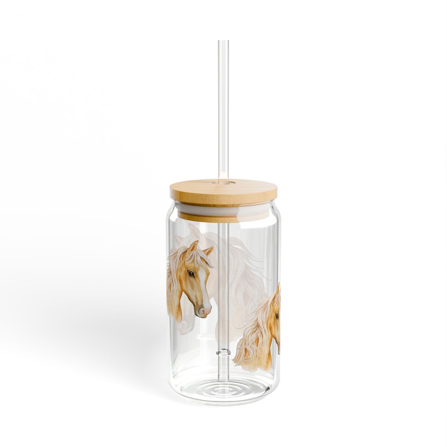 Saddle Sips Equestrian Sipper Glass 16oz Charming | Eco-Friendly | Unique | Perfect for Horse Lovers