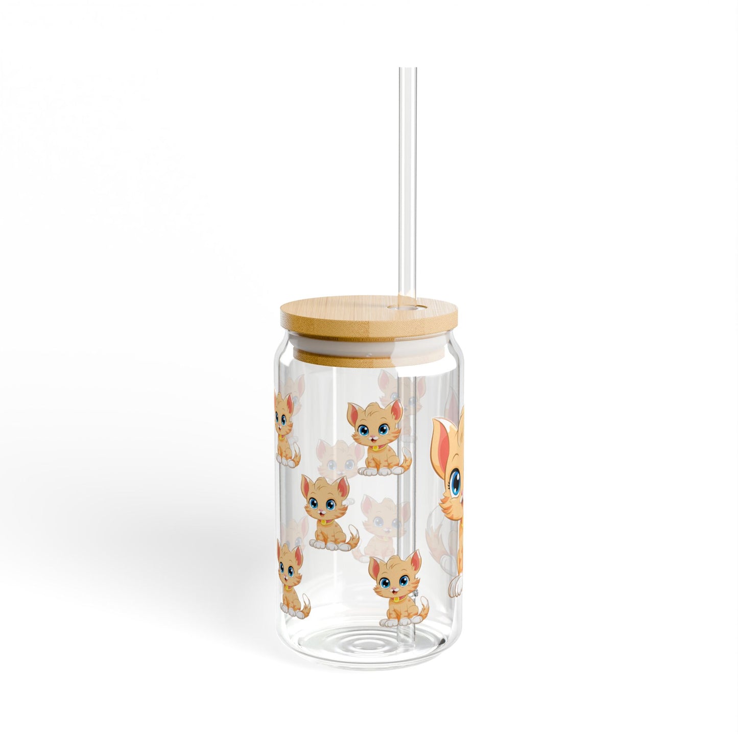 Purrfect Sip Adorable Cat Sipper Glass 16oz Cute | Reusable | Giftable | Ideal for Cat Lovers