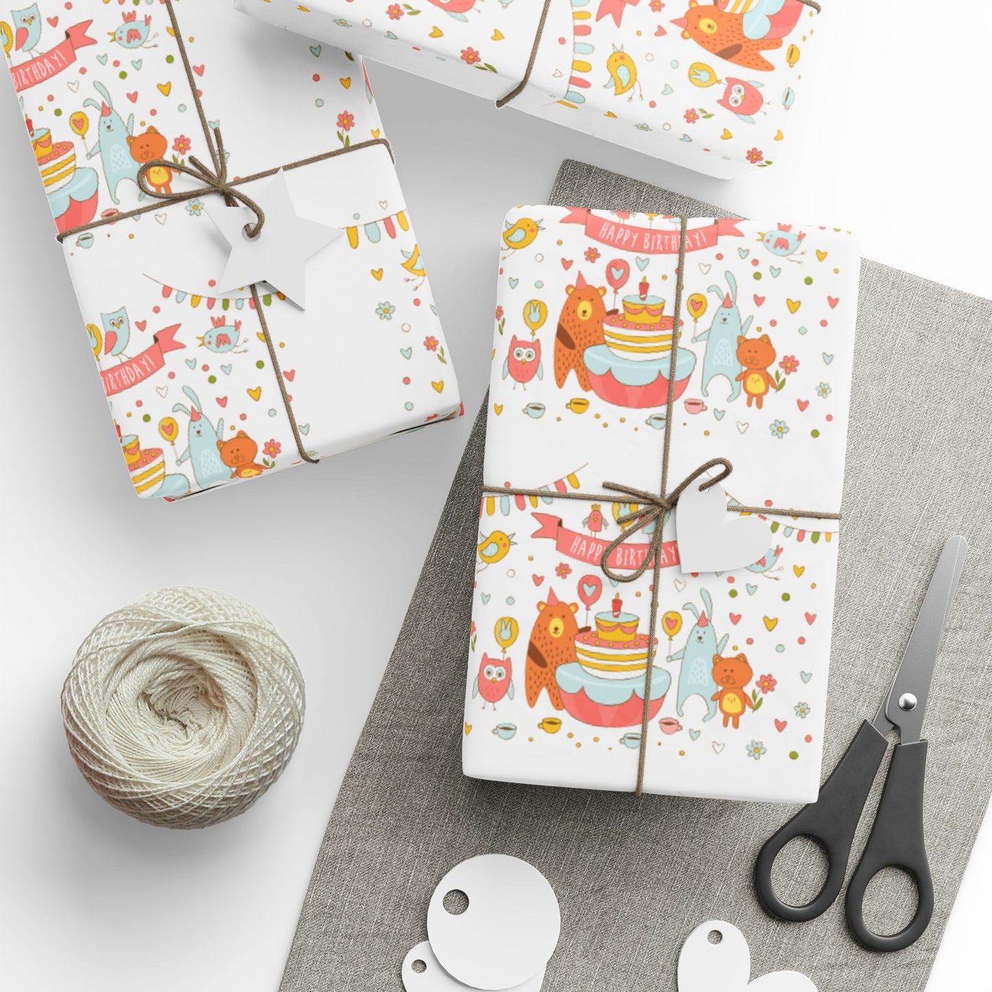 Animals Wrapping Paper Fun Gift Wrap for Birthdays and Celebrations