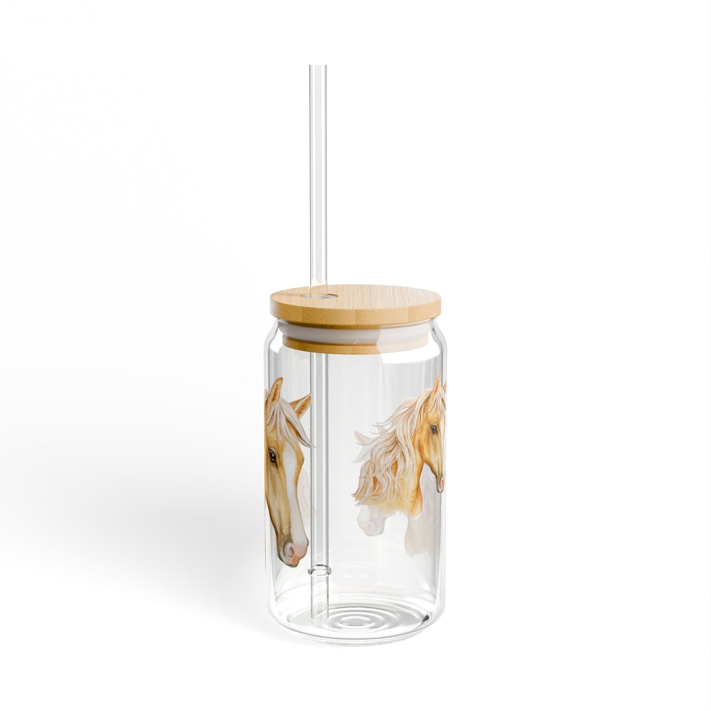 Saddle Sips Equestrian Sipper Glass 16oz Charming | Eco-Friendly | Unique | Perfect for Horse Lovers