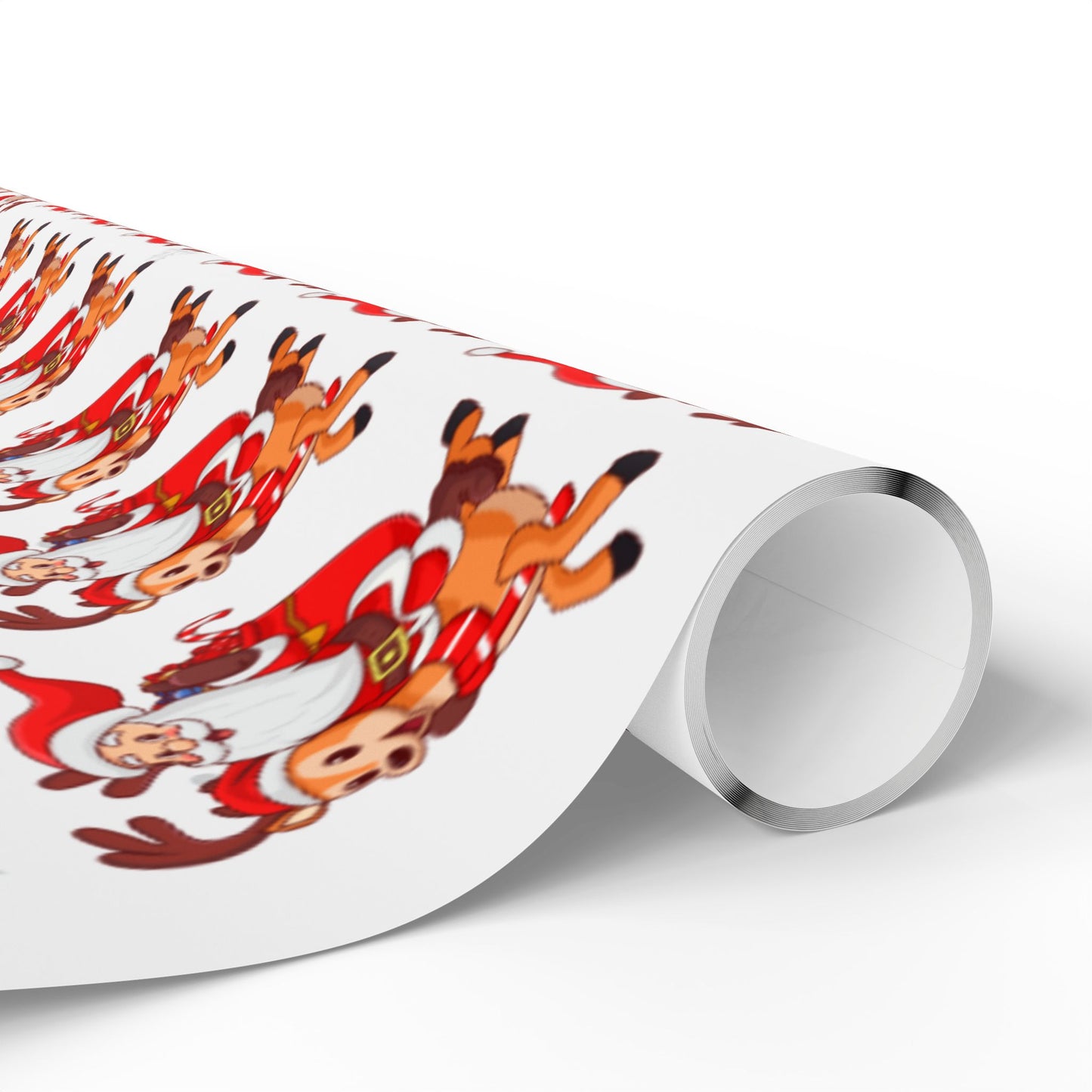 Santa & Reindeer Wrapping Paper Festive Christmas Gift Wrap Sheets