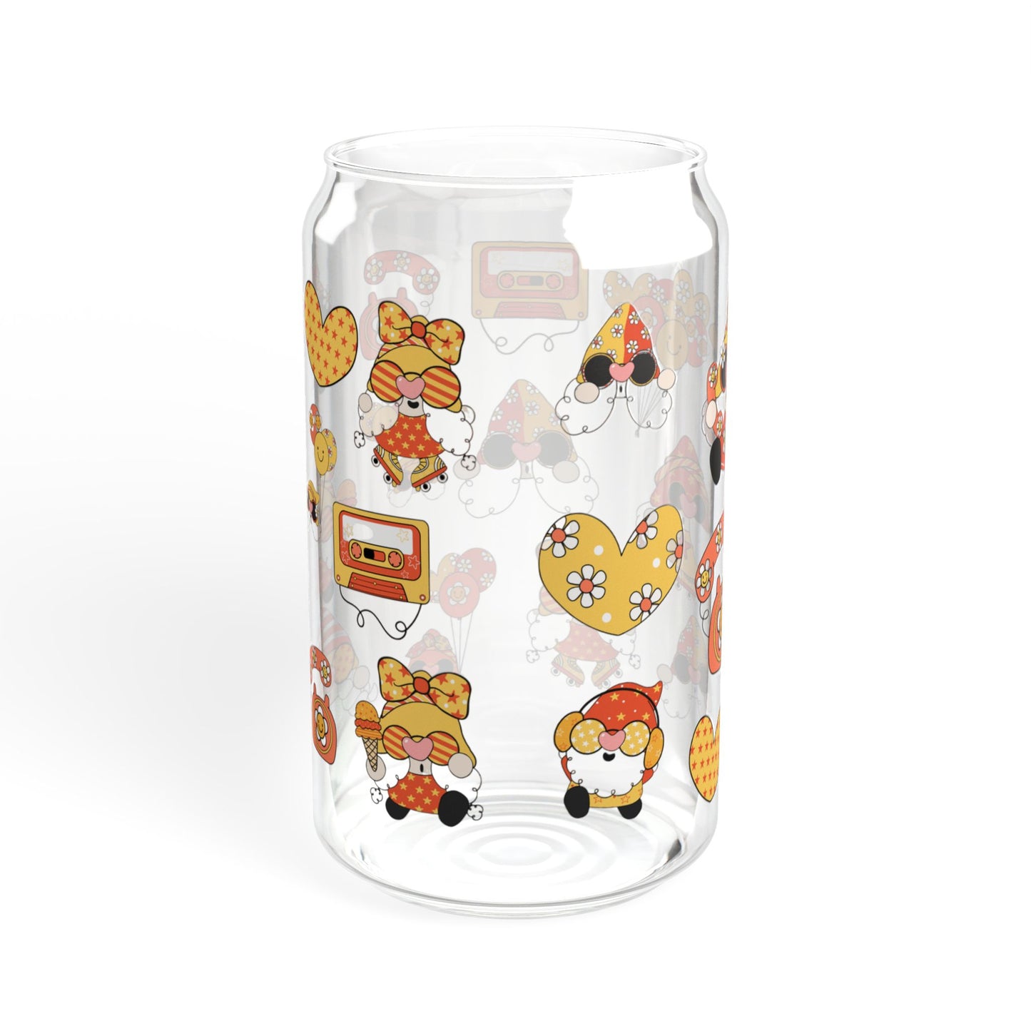 Kawaii Sip 16oz Yellow Elf Sipper Glass Cute | Whimsical | Reusable | Perfect for Gifts and Parties