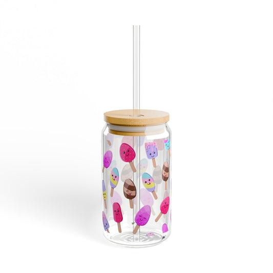 Scoop & Sip 16oz Ice Cream Sipper Glass Colorful | Reusable | Party-Ready | Perfect for Summer Fun
