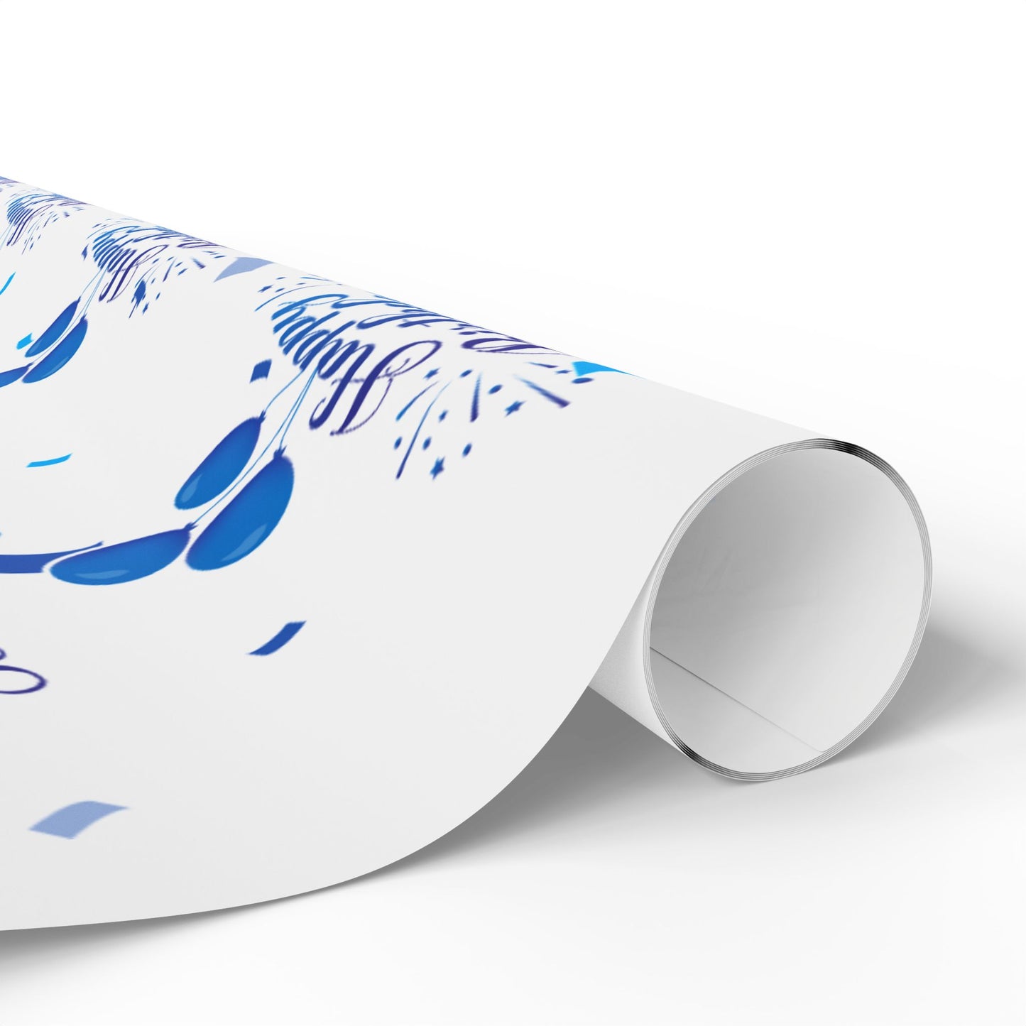 Blue Birthday Wrapping Paper Fun & Festive Gift Wrap