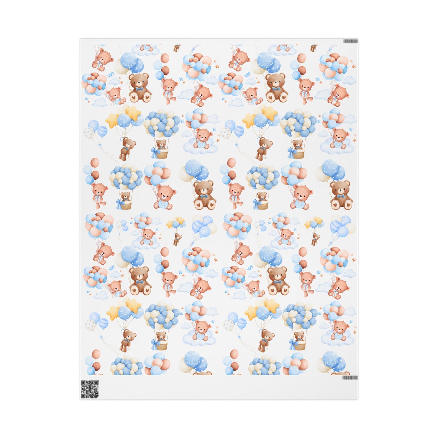 Teddy Bear Wrapping Paper Adorable Gift Wrap for Baby Showers and Birthdays