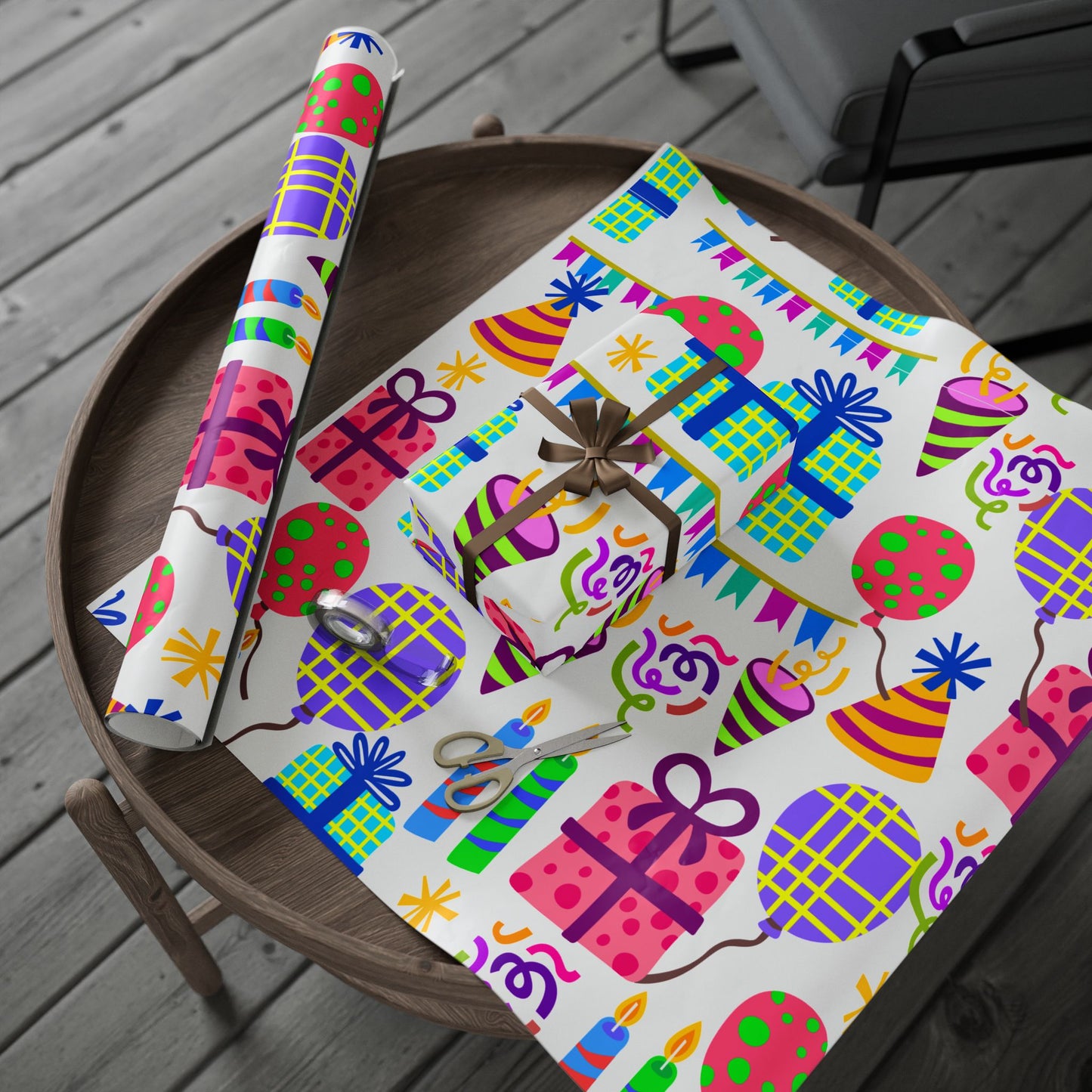 Party Birthday Wrapping Paper Festive Gift Wrap for Celebrations