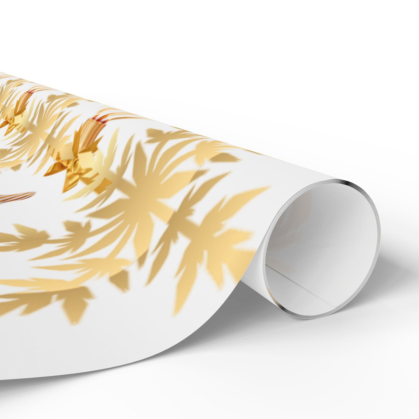 Golden Holiday Wrapping Paper Elegant Festive Gift Wrap