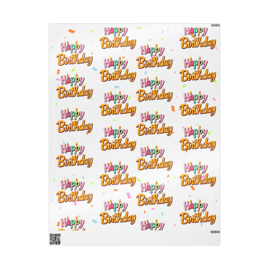 Festive Birthday Wrapping Paper Colorful Gift Wrap Sheets