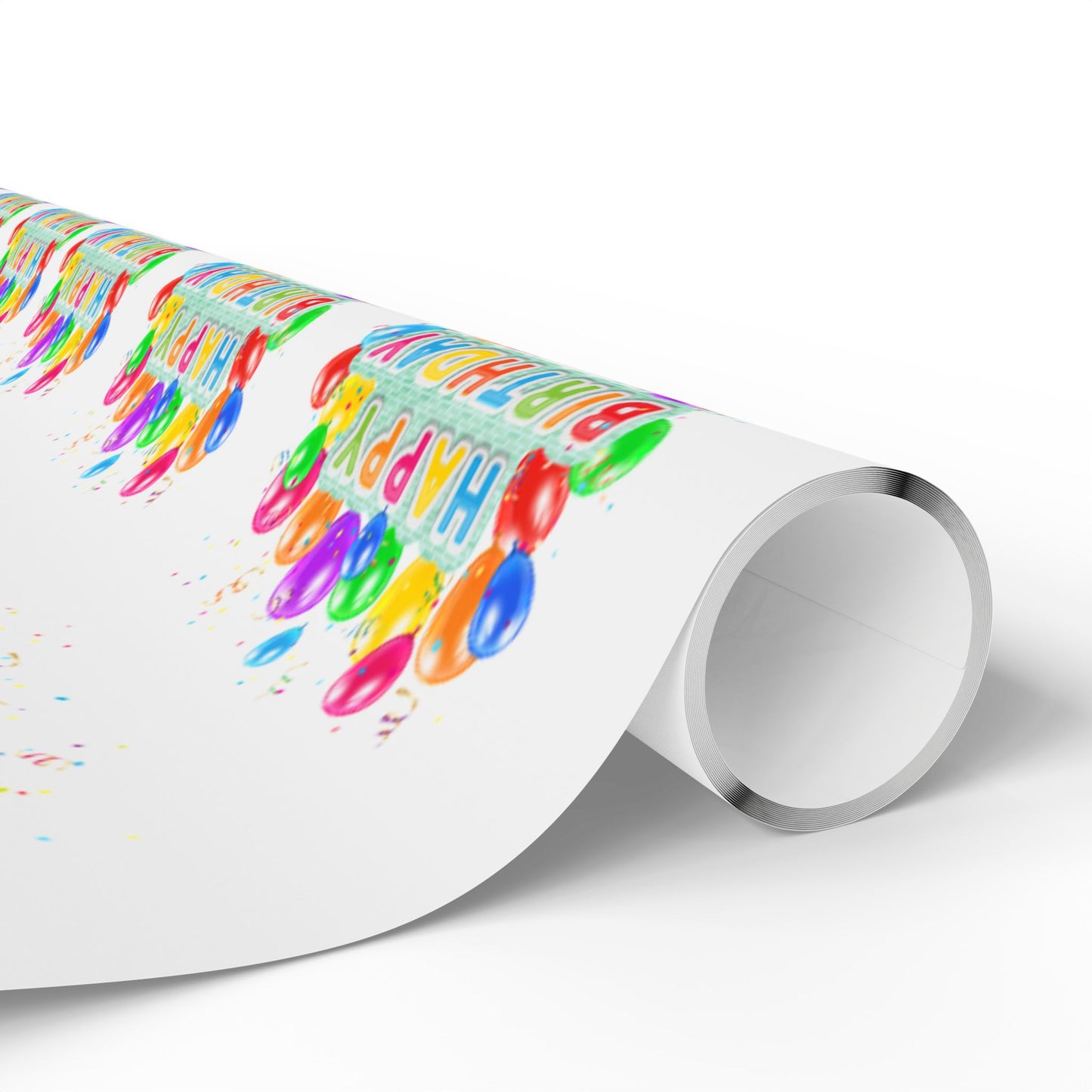 Happy Birthday Balloons Wrapping Paper Colorful Gift Wrap for Parties