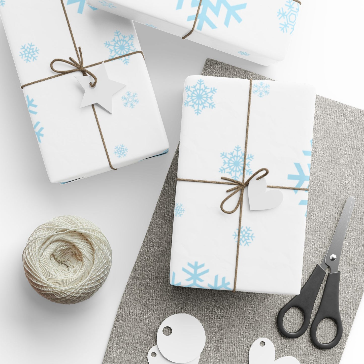 Blue Snowflake Wrapping Paper