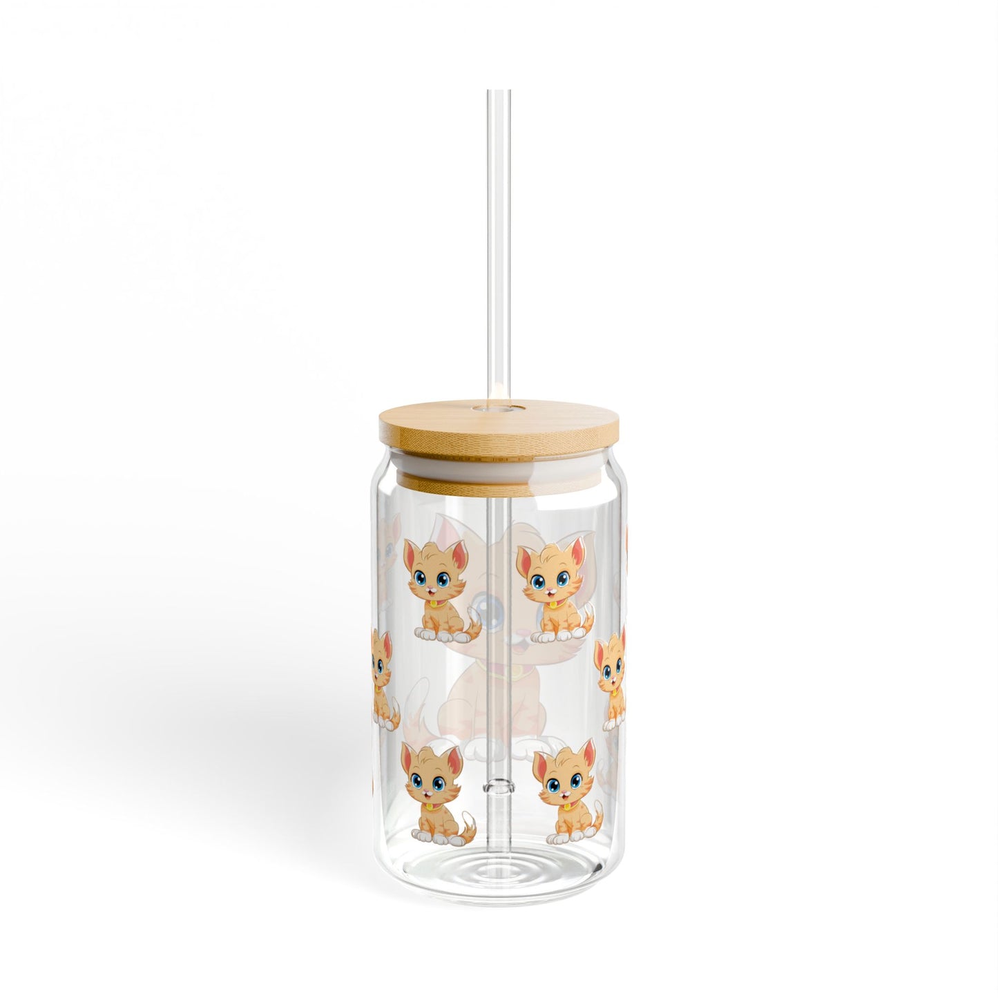 Purrfect Sip Adorable Cat Sipper Glass 16oz Cute | Reusable | Giftable | Ideal for Cat Lovers