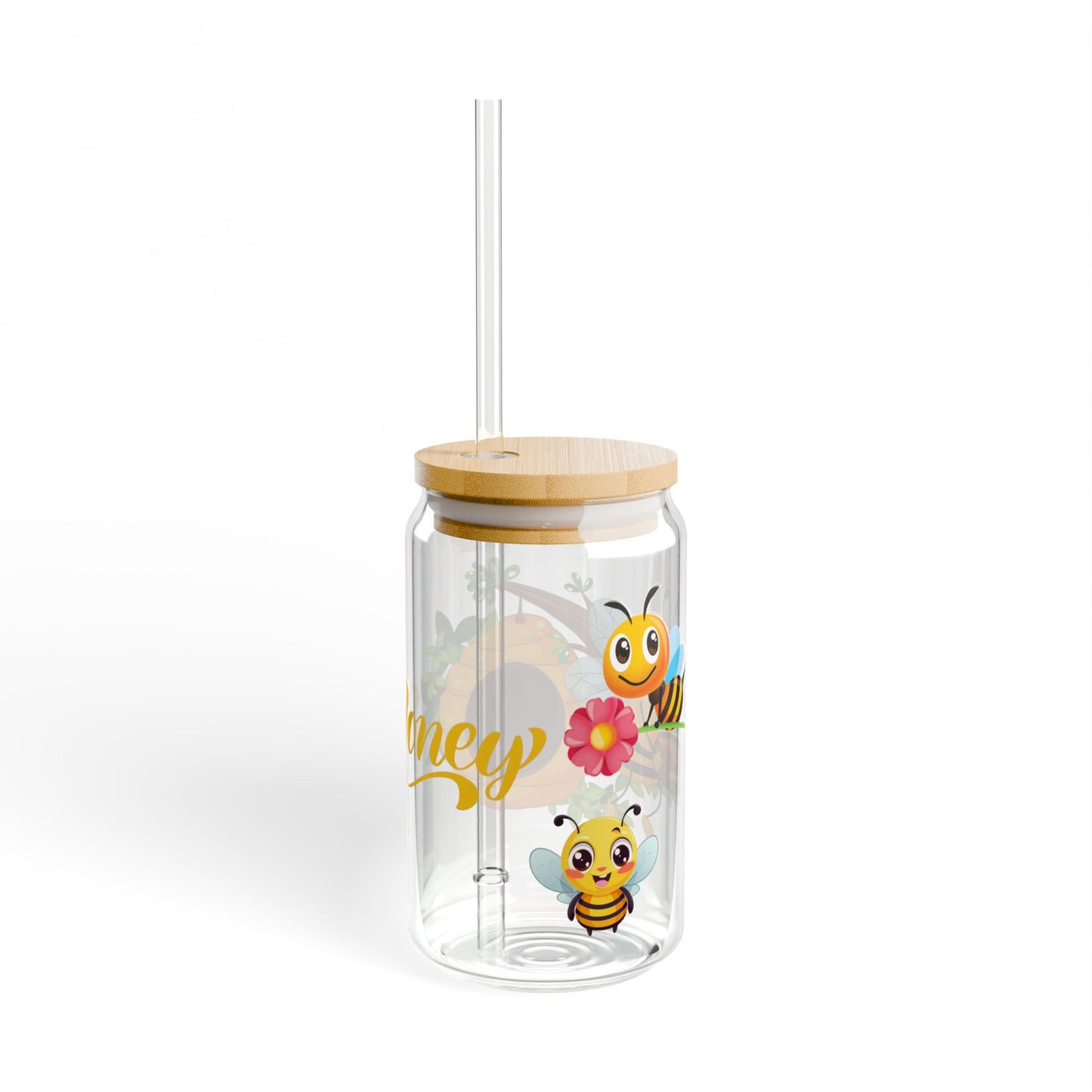 Sunny Sips 16oz Sunflower Sipper Glass Cheerful | Eco-Friendly | Nature-Inspired | Perfect for Everyday Use