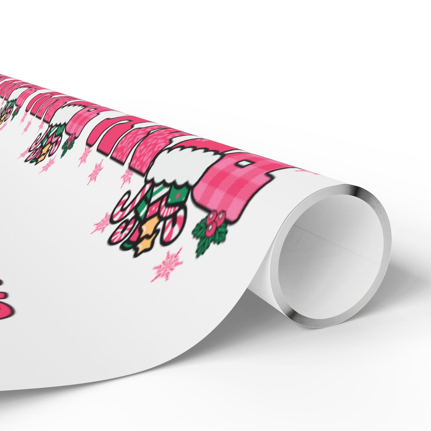 Pink Holiday Wrapping Paper – Modern Festive Gift Wrap