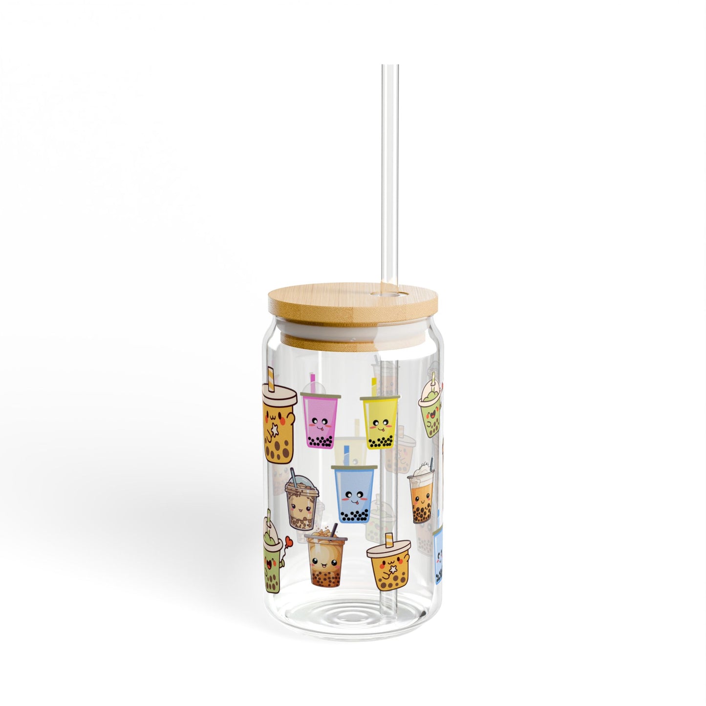 Bubble Bliss 16oz Bubble Tea Sipper Glass Stylish | Durable | Reusable | Perfect for Tea Lovers