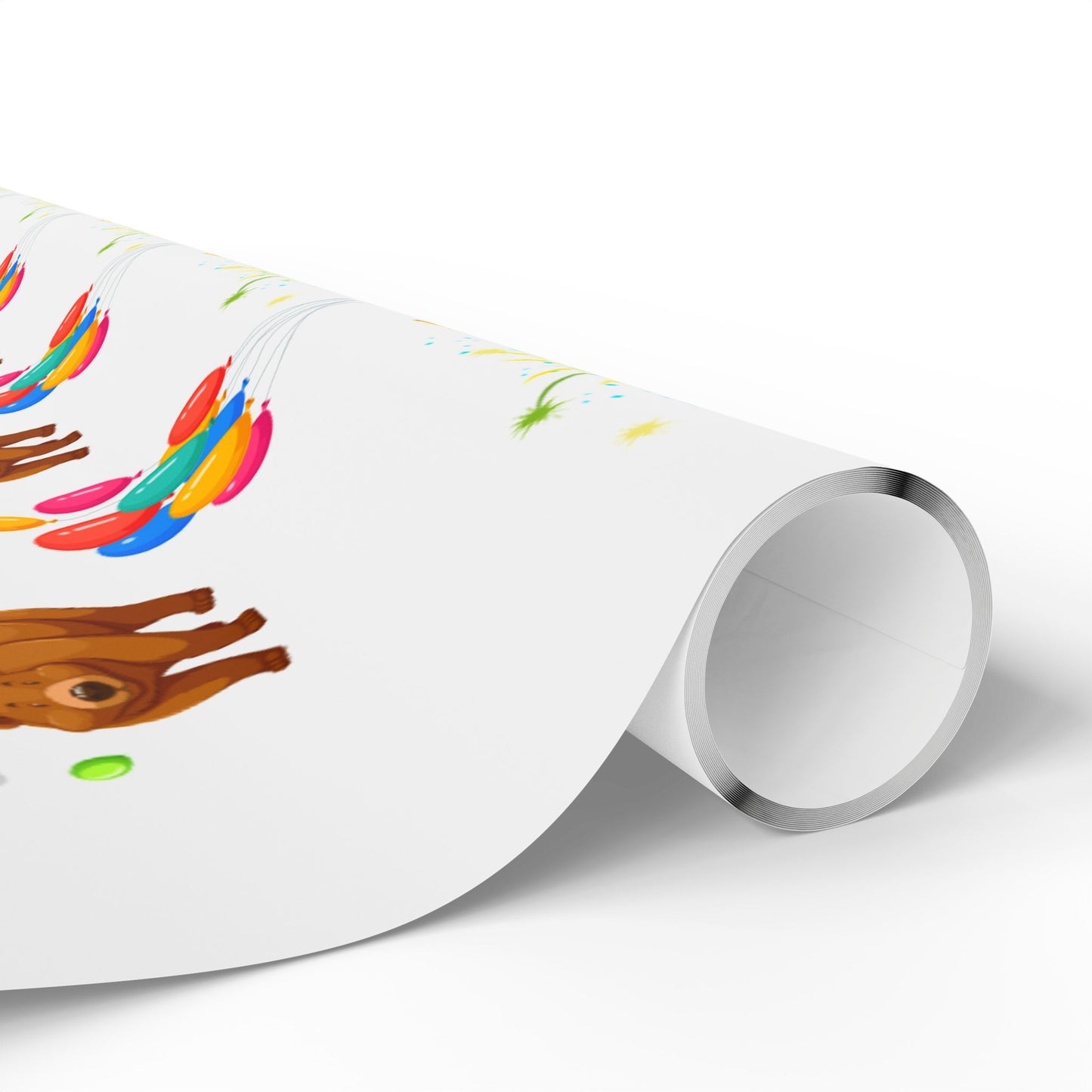 Bear Happy Birthday Wrapping Paper Cute Gift Wrap for Kids Parties