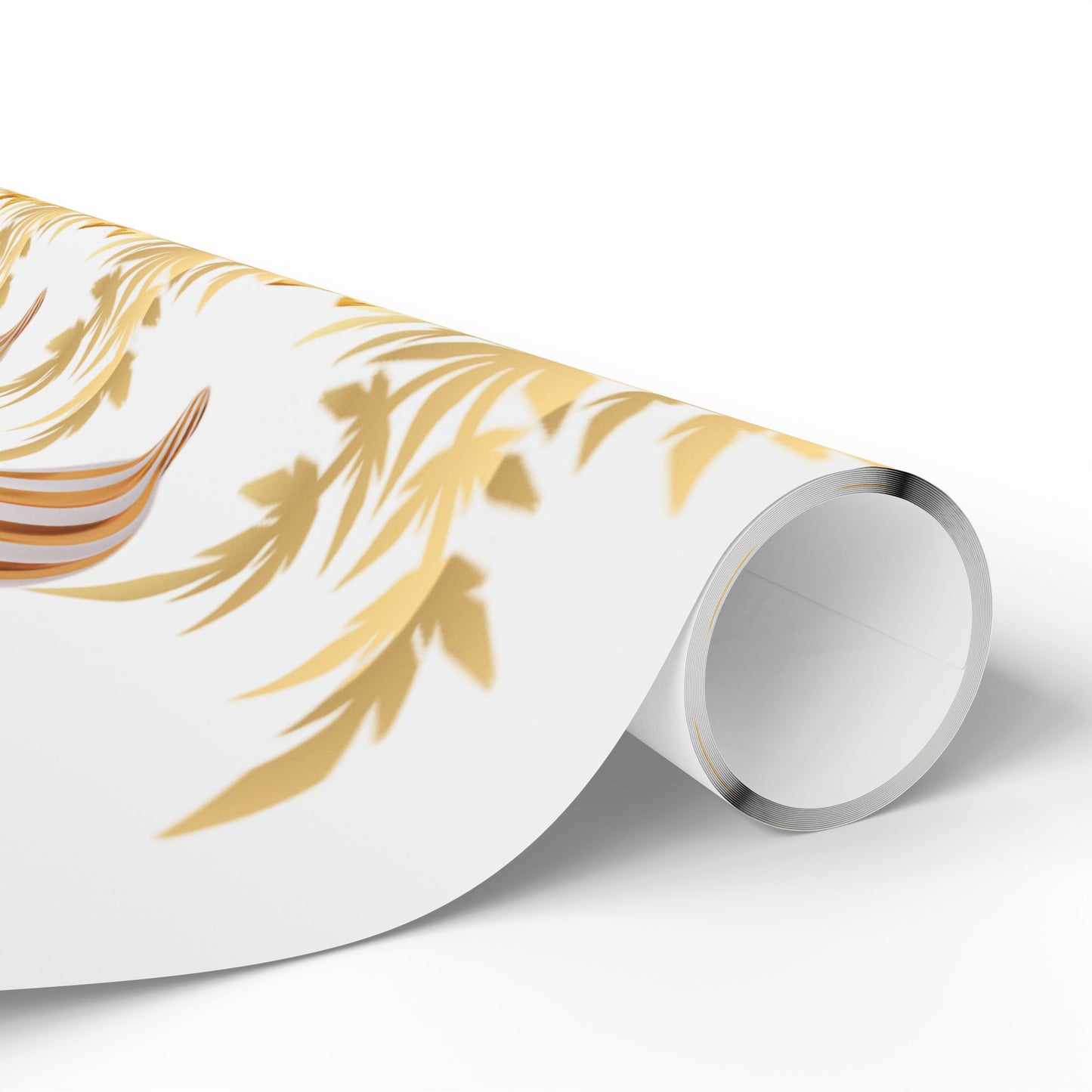 Golden Holiday Wrapping Paper Elegant Festive Gift Wrap