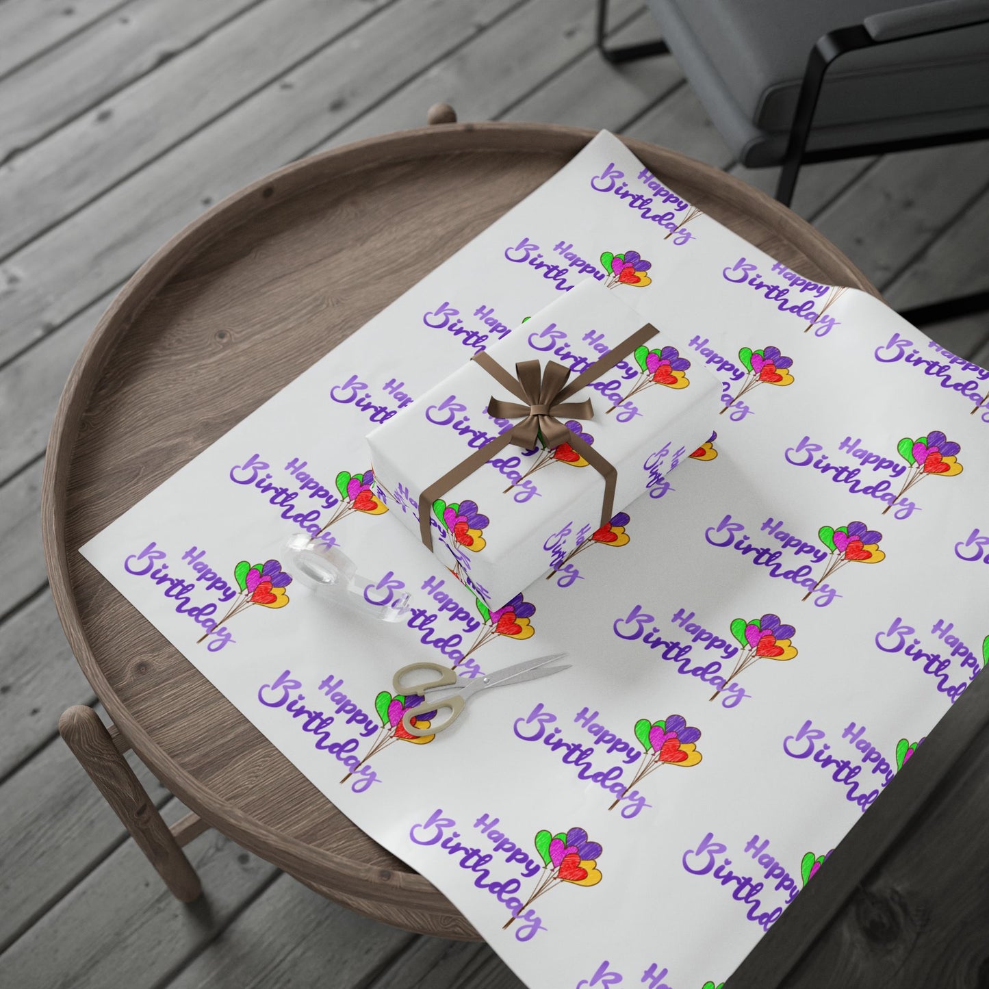 Colorful Birthday Wrapping Paper, Festive Gift Wrap, Party Supplies, Celebration Decor, Gift-Giving Essential, Joyful Occasion