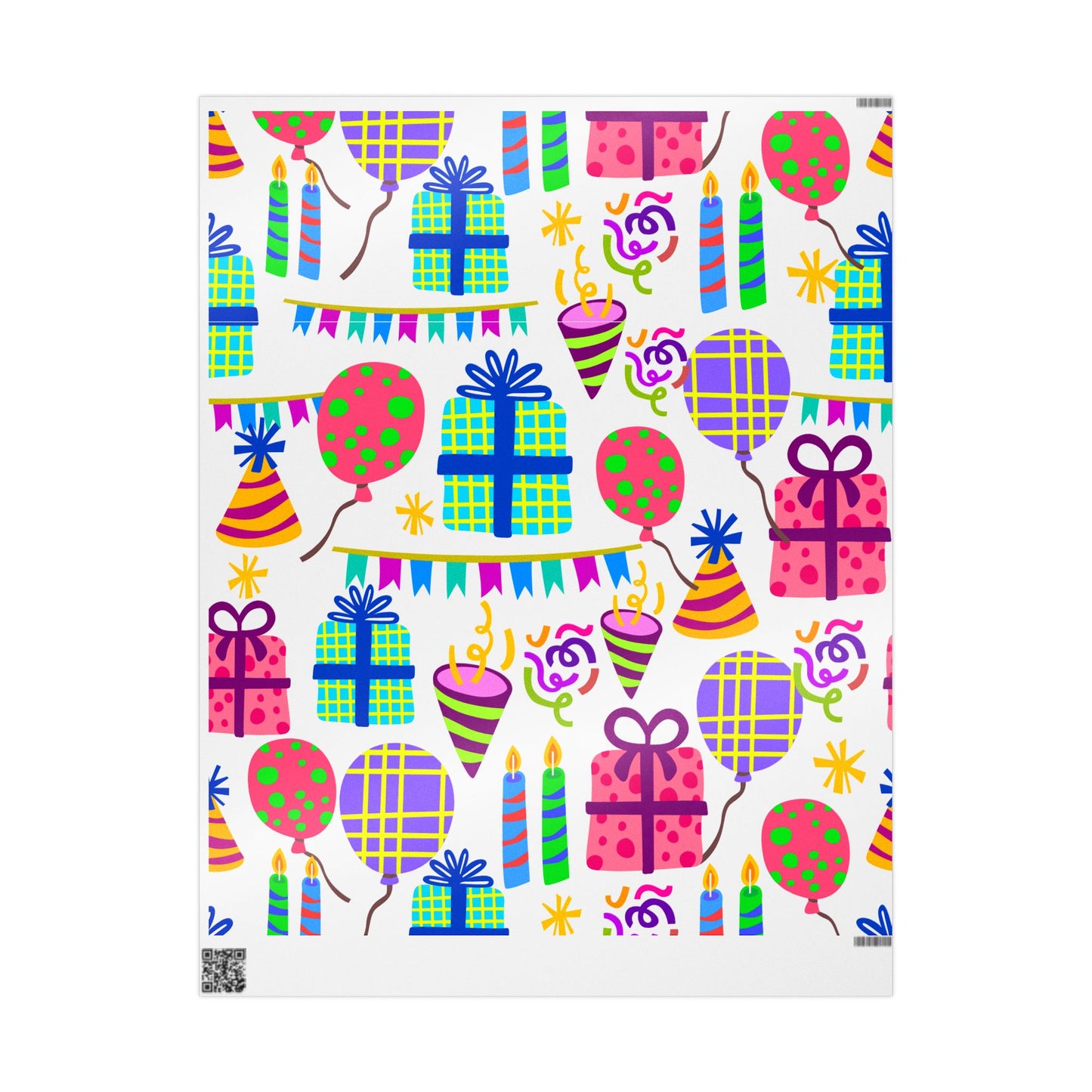 Party Birthday Wrapping Paper Festive Gift Wrap for Celebrations