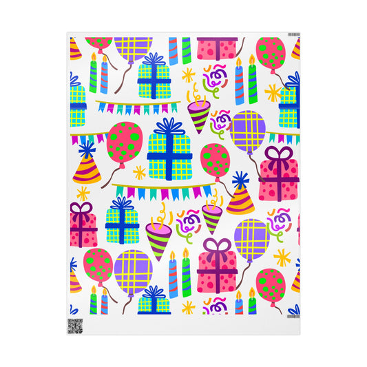 Party Birthday Wrapping Paper Festive Gift Wrap for Celebrations