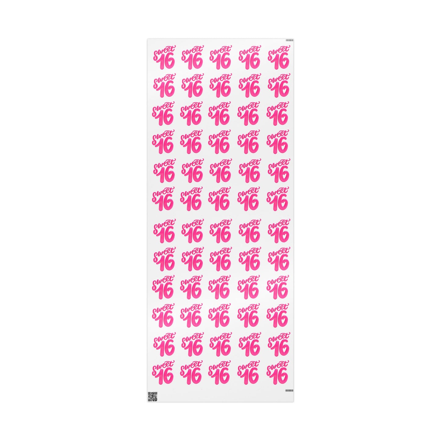 Sweet Sixteen Wrapping Paper Elegant Birthday Gift Wrap